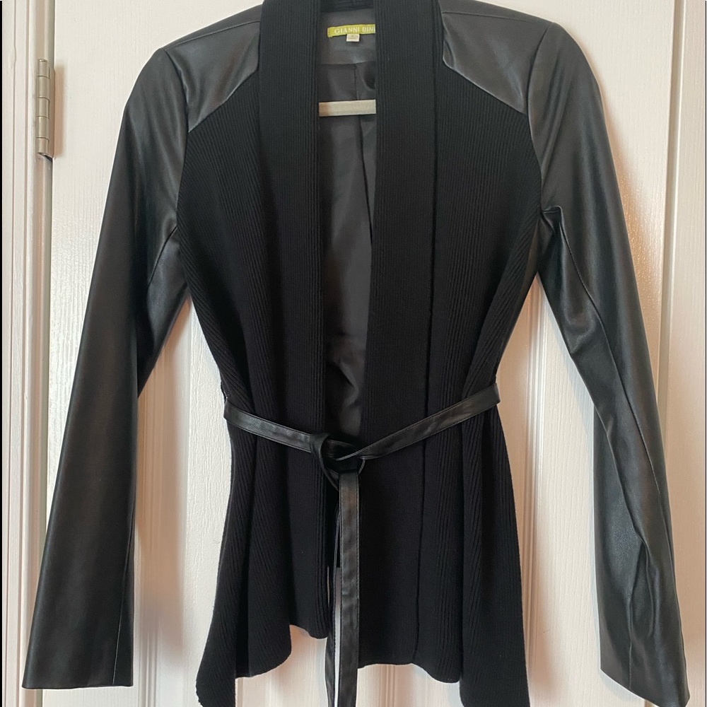 Gianni bini Women Faux Leather Jacket Size S